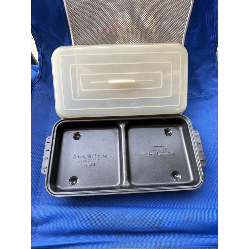 Ronco Showtime Rotisserie Steaming Heating Tray With Lid VTG Parts